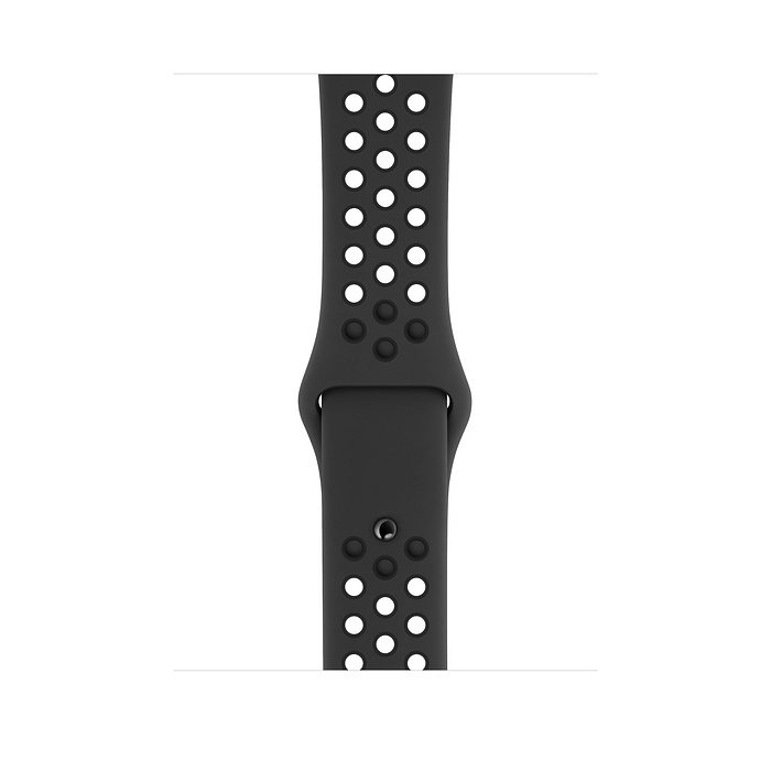 Фото — Apple Watch Nike Series 5, 44 мм, алюминий цвета «серый космос», ремешок Nike «антрацитовый/черный»