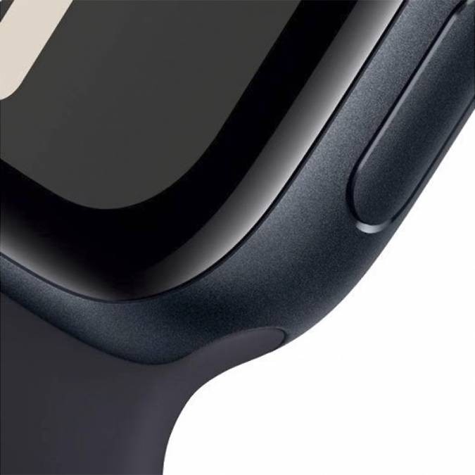 Фото — Apple Watch SE (2-е поколение 2023), 44 мм, алюминий цвета «тёмная ночь», S/M