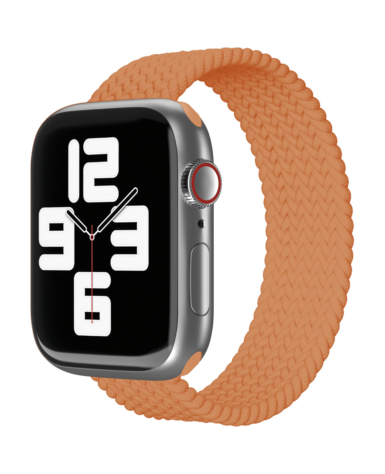 Фото — Ремешок для смарт-часов vlp для Apple Watch 42/44/45, L/XL, 2шт, нейлоновый плетёный, оранжевый