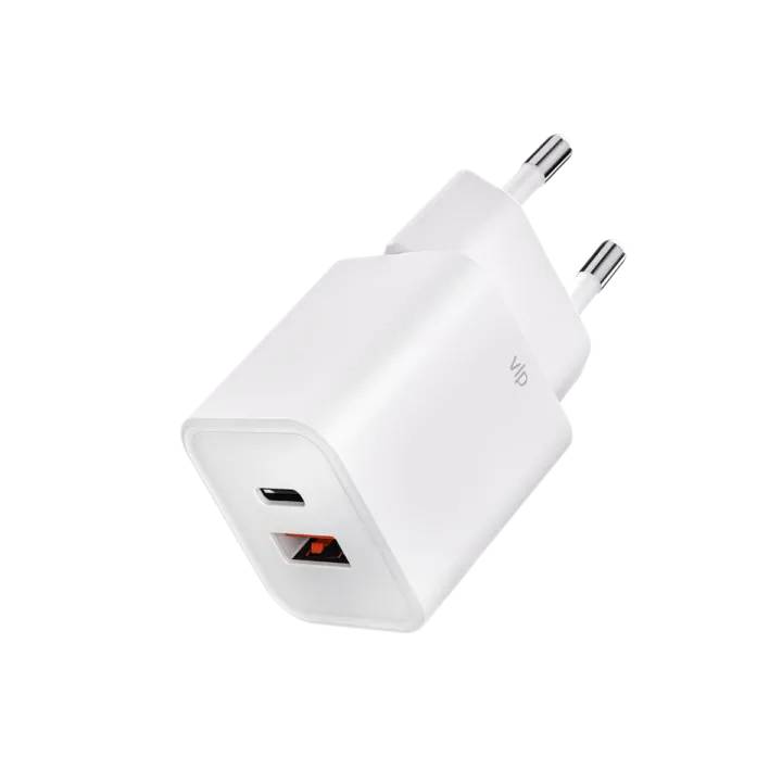 Фото — Зарядное устройство "vlp" G-Charge 30Вт USB-C+USB-A, PD, QC, белый