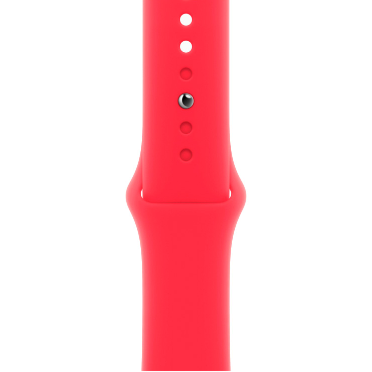 Фото — Apple Watch Series 9, 41 мм, корпус из алюминия цвета (PRODUCT)RED, спортивный ремешок, M/L