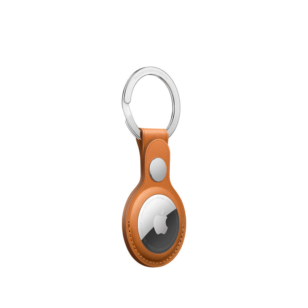 Фото — Брелок AirTag с кольцом для ключей, «золотистая охра»
