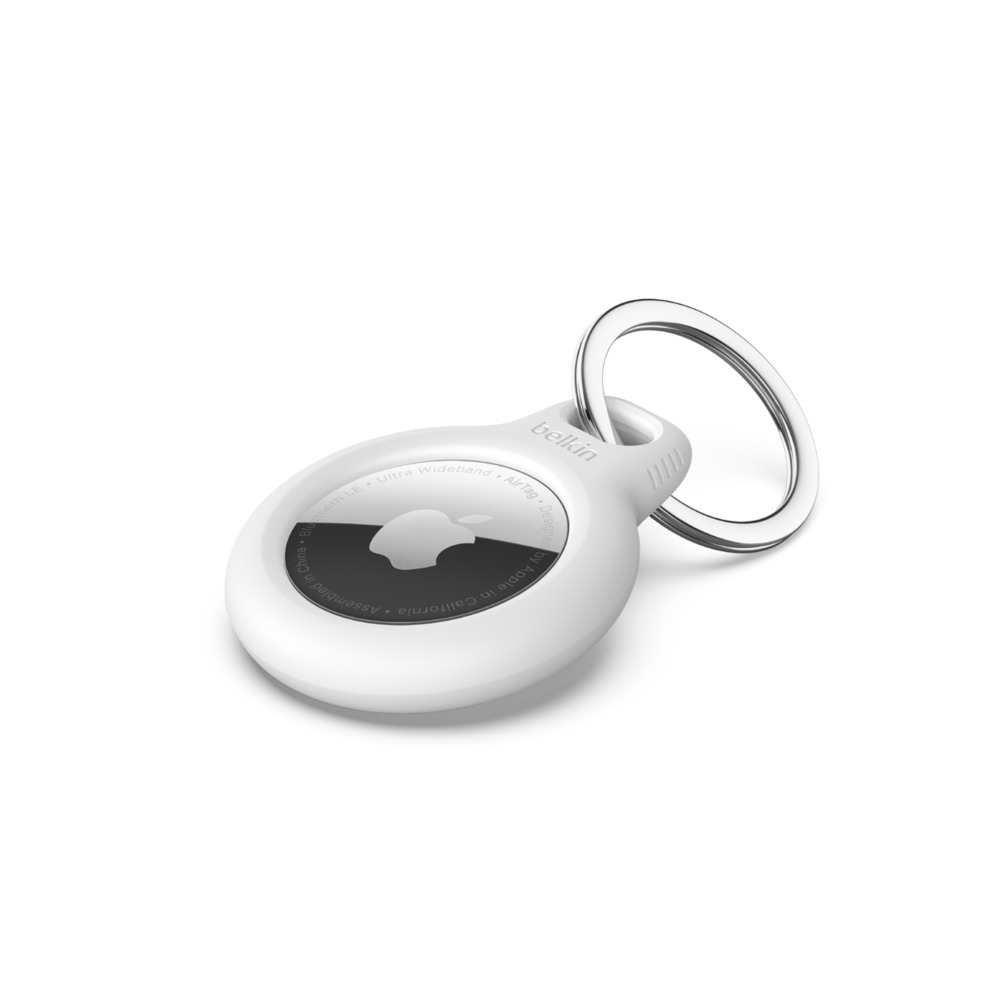 Фото — Брелок Belkin с кольцом для Apple AirTag, белый