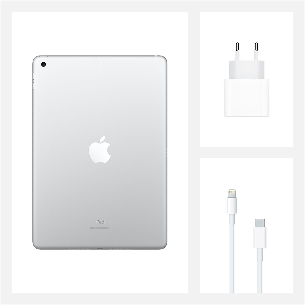 Фото — Apple iPad 10,2" Wi-Fi 128 ГБ, серебристый