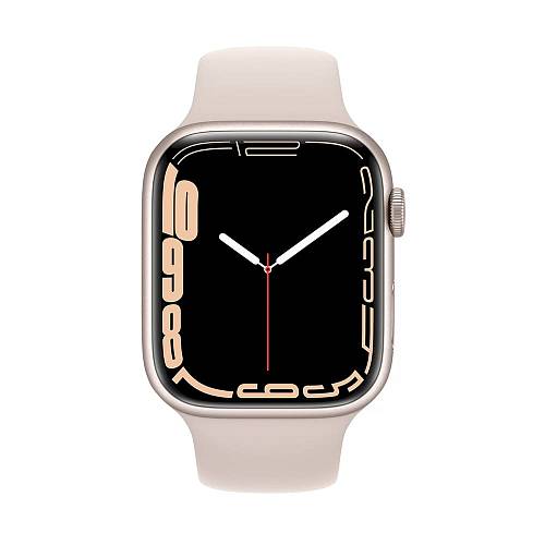 Apple Watch Series 7, 45 мм, корпус «сияющая звезда», спортивный ремешок «сияющая звезда»