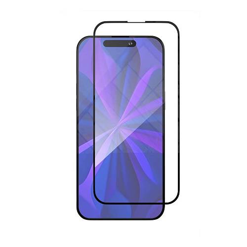 Защитное стекло для смартфона 2.5D "vlp" A-Glass для iPhone 15 с черной рамкой