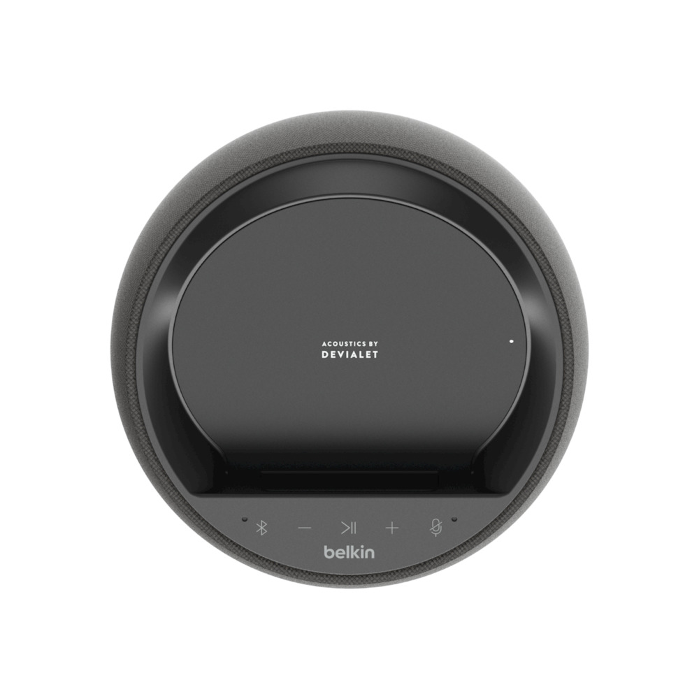 Фото — Смарт-динамик Hi-Fi Belkin + БЗУ, голосовый помощник Alexa + AirPlay2, черный