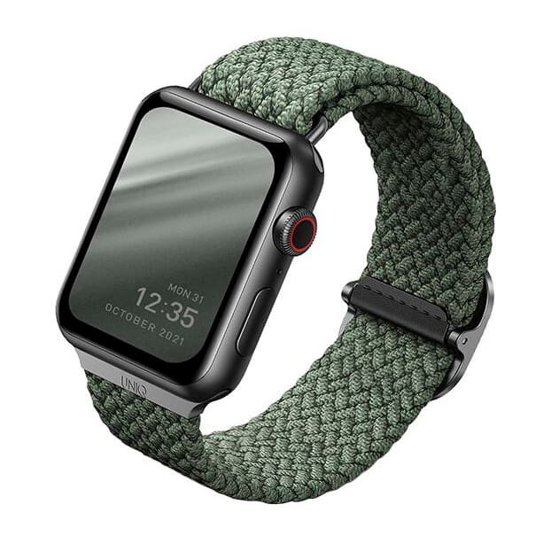 Ремешок для смарт-часов Uniq для Apple Watch 41/40/38 mm ASPEN Strap Braided, зеленый