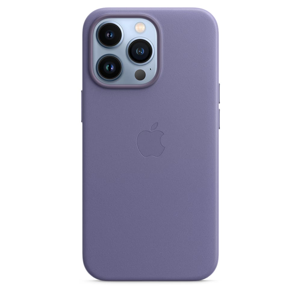 Фото — Чехол для смартфона MagSafe для iPhone 13 Pro, кожа, «сиреневая глициния»