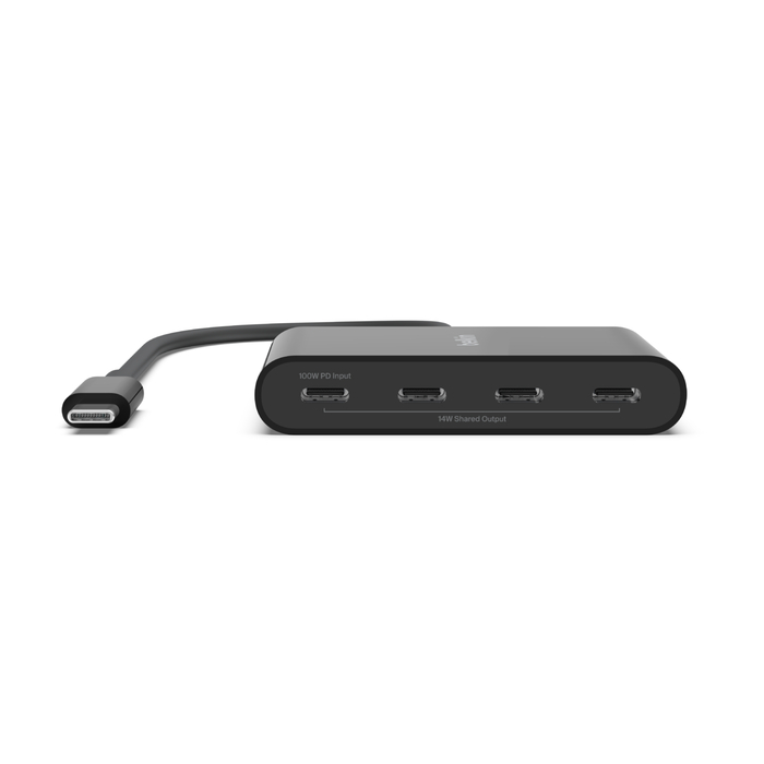 Фото — Адаптер Belkin CONNECT USB-C to 4-Port USB-C Hub, черный