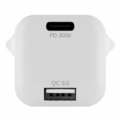 Зарядное устройство Wall charger Pulse Dual 30W (USB-A, USB-C), белый