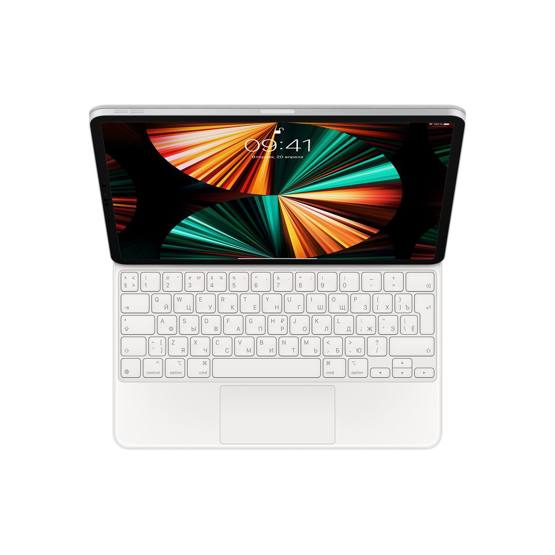 Фото — Чехол-клавиатура Apple Magic Keyboard для iPad Pro 12,9" (5-го поколения), белый