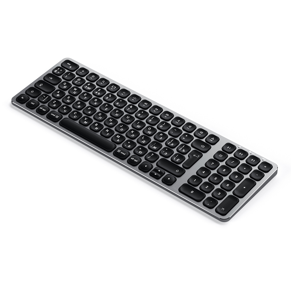 Фото — Клавиатура Satechi Compact Backlit Bluetooth Keyboard, «серый космос»