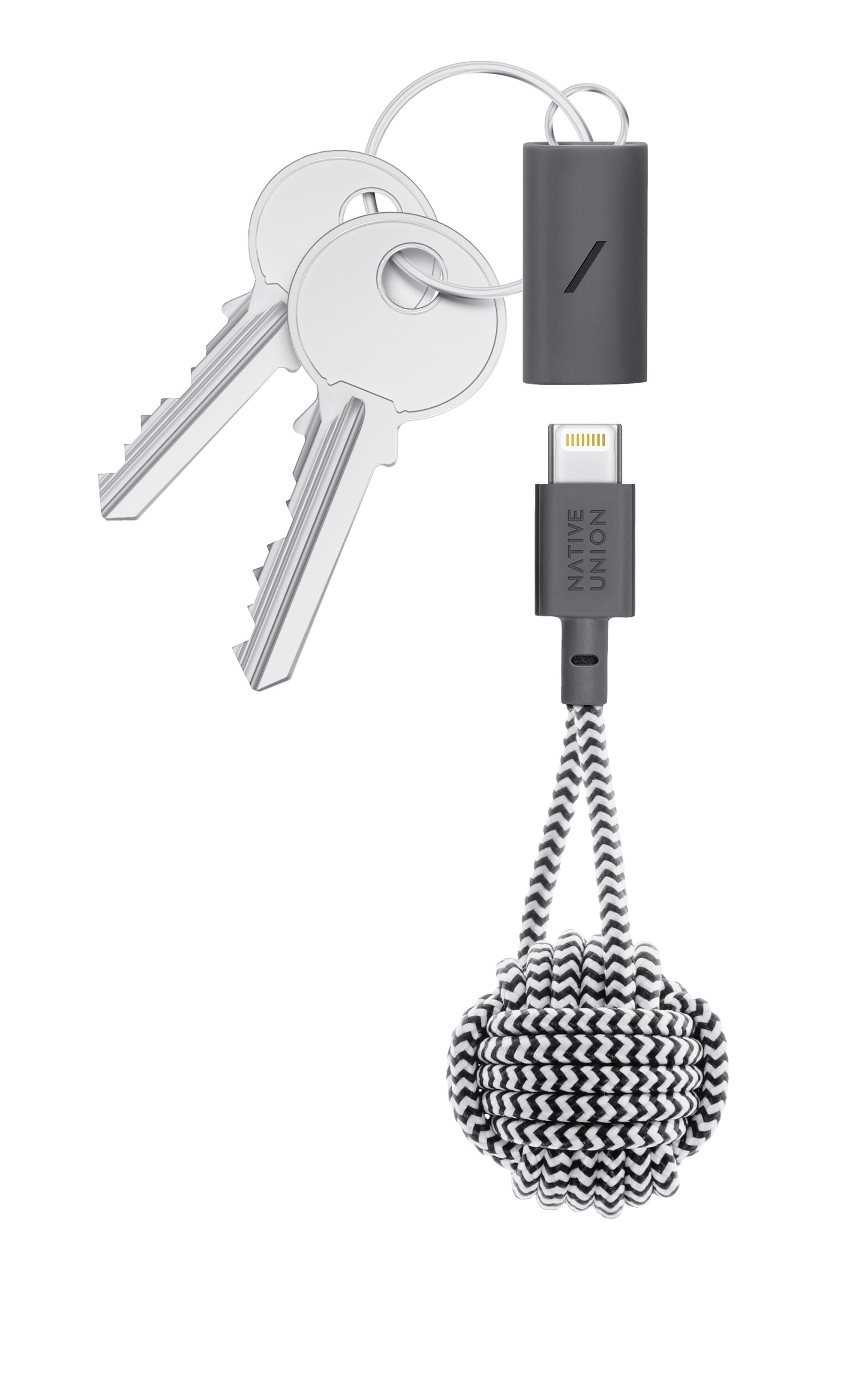 Кабель Native Union Key Lightning на USB-С, зебра