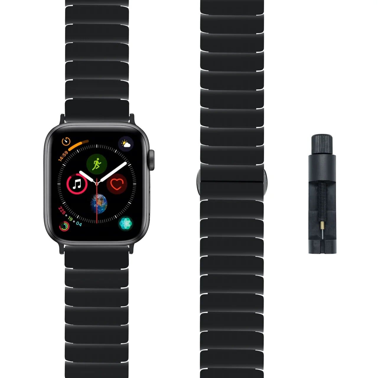 Ремешок для смарт-часов Apple Watch 38/40 mm LYAMBDA LIBERTAS, керамика, чёрный
