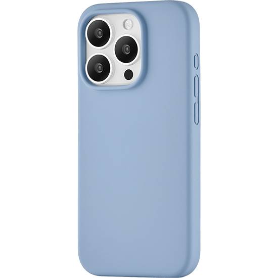 Фото — Чехол для смартфона uBear Touch Mag Case, iPhone 15 Pro, MagSafe, силикон, голубой