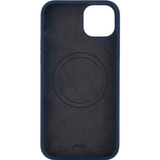 Фото — Чехол для смартфона uBear Touch Mag Case, iPhone 15 Plus, MagSafe, силикон, темно-синий