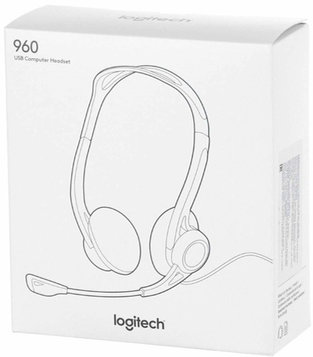 Фото — Компьютерная гарнитура Logitech Headset 960, черный