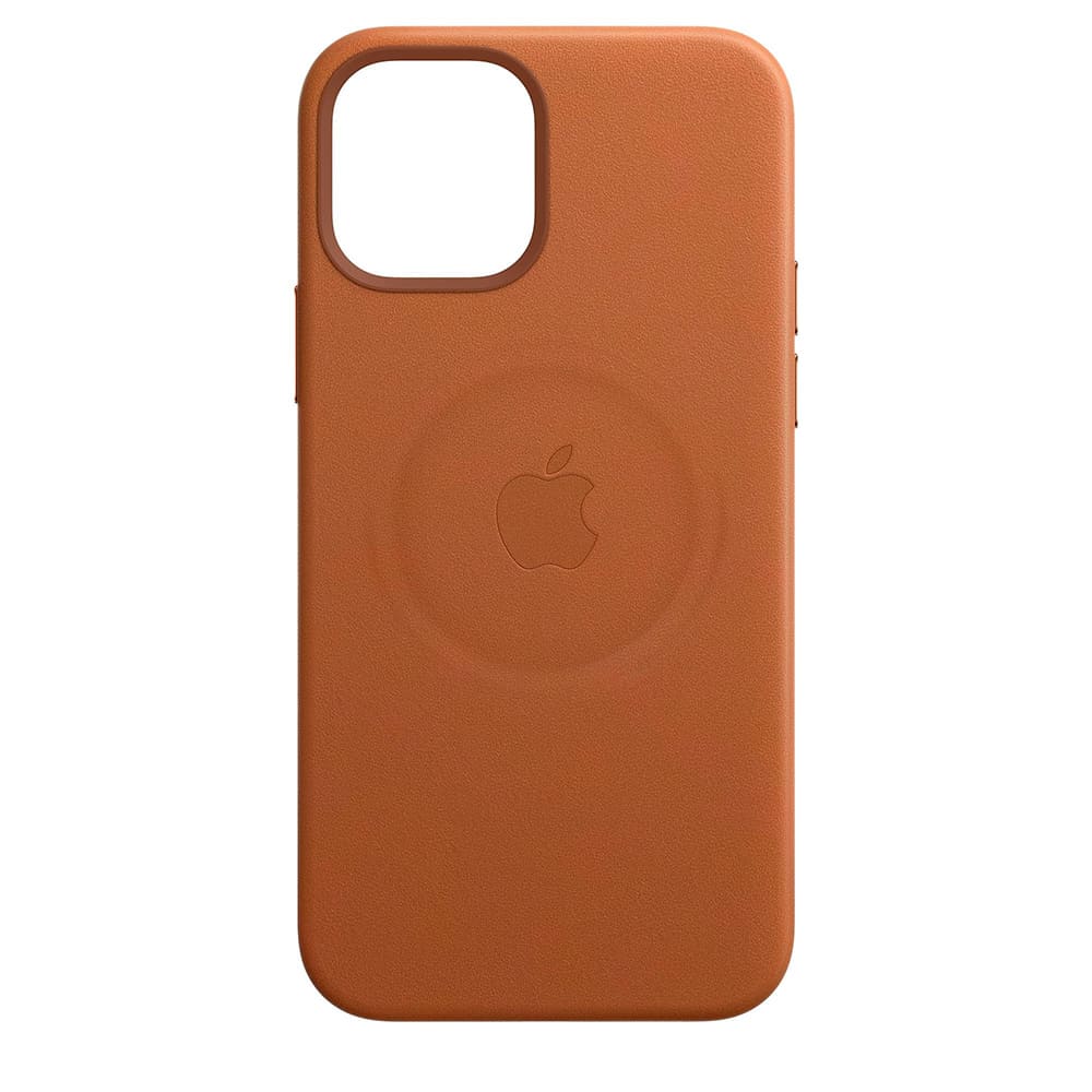 Фото — Чехол Apple MagSafe для iPhone 12 Pro Max, кожа, золотисто-коричневый