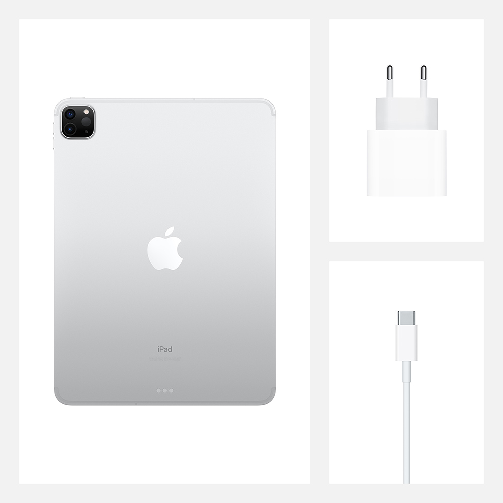 Фото — Apple iPad Pro (2020) 11" Wi-Fi + Cellular 512 ГБ, серебристый
