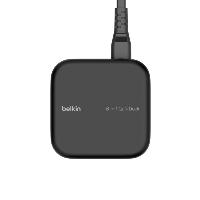 Фото — Док-станция Belkin Connect USB-C 6-in-1 Core GaN Dock 130Вт, черный