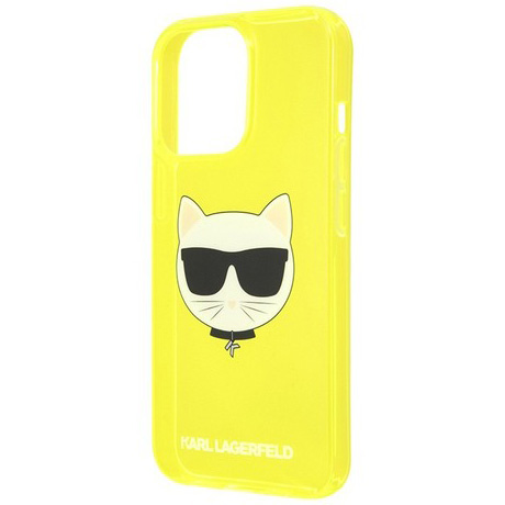 Чехол для смартфона Karl Lagerfeld Tpu Fluo Case Choupette's Head  для iPhone 13 Pro, желтый
