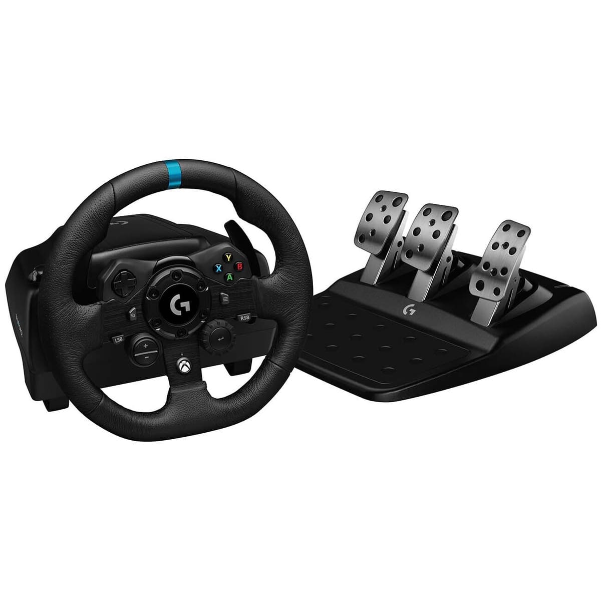 Фото — Игровой руль Logitech G923 Steering Wheel - USB (PS4 and PC), черный