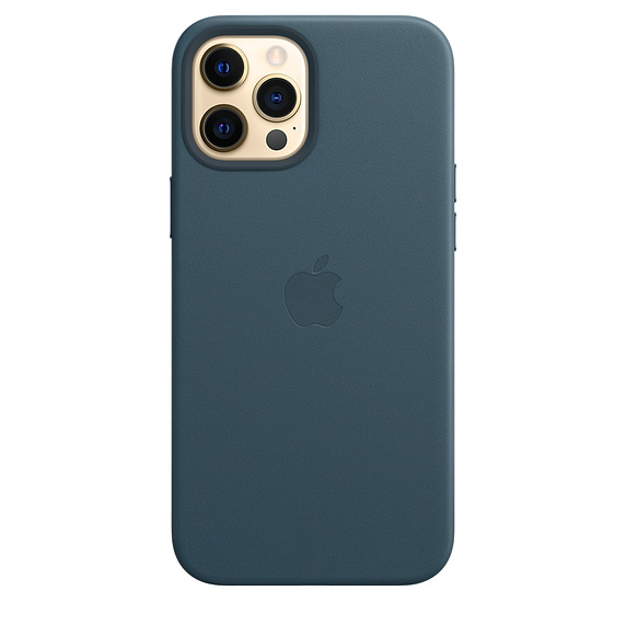 Фото — Чехол для смартфона Apple MagSafe для iPhone 12 Pro Max, кожа, «балтийский синий»