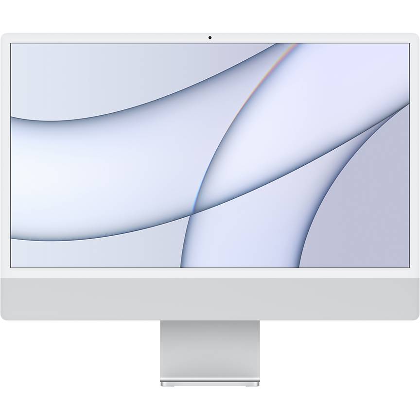 Фото — Apple iMac 24" Retina 4,5K, (M1 8C CPU, 7C GPU), 8 ГБ, 256 ГБ SSD, серебристый