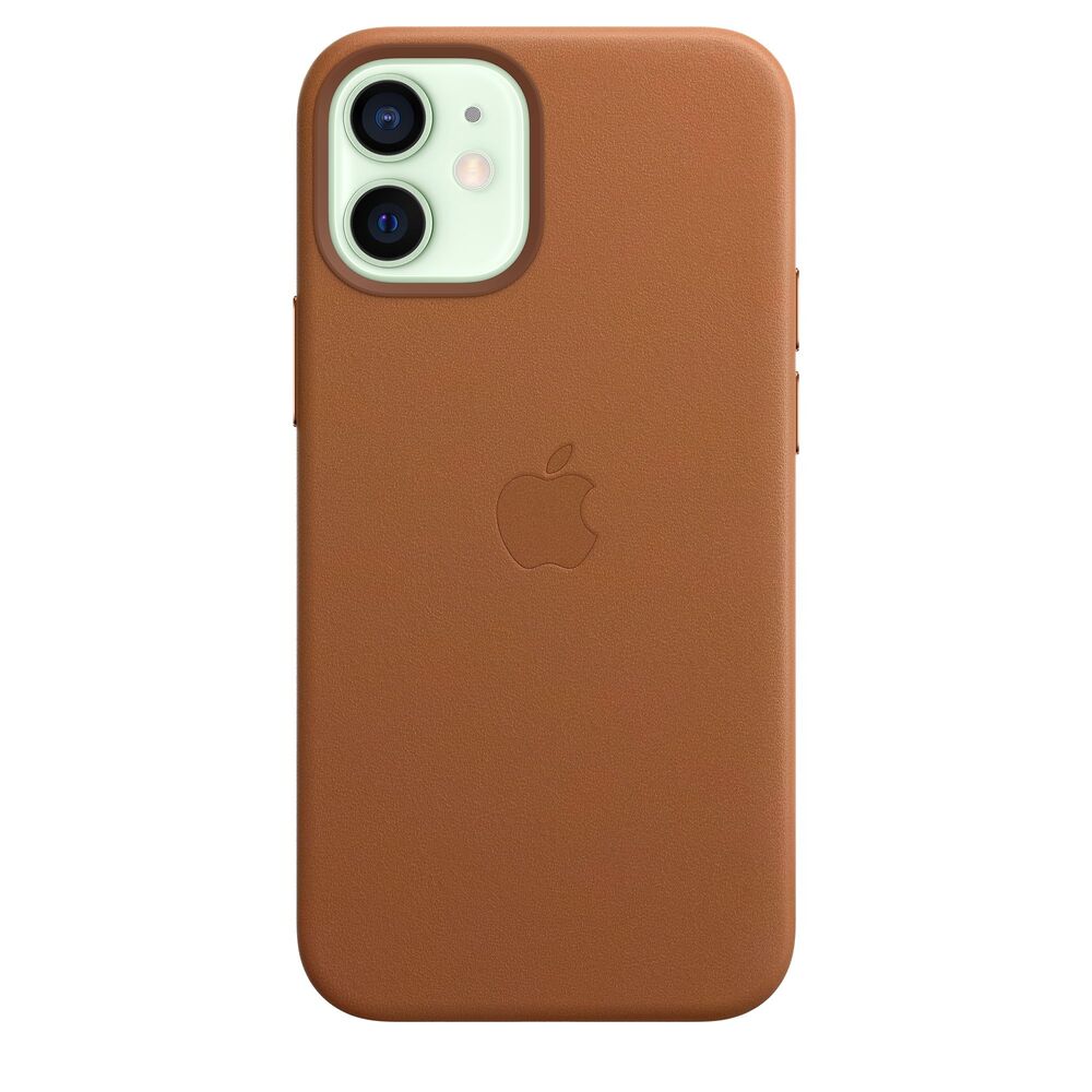 Чехол Apple MagSafe для iPhone 12 mini, кожа, золотисто-коричневый