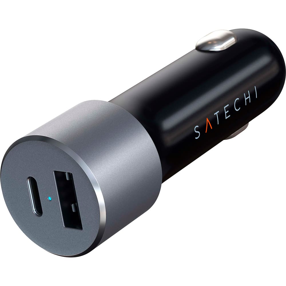 Фото — Автомобильное зарядное устройство Satechi USB-C - USB-A, PD, 72Вт, черный