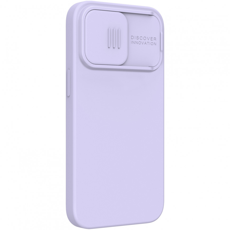 Фото — Чехол для смартфона Nillkin для iPhone 13 Pro Max CamShield Silky Magnetic Silicone, фиолетовый