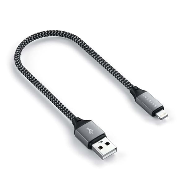 Кабель Satechi USB-A - Lightning, 0.25м, «серый космос»