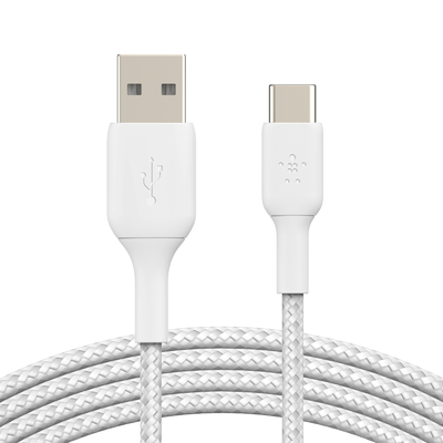 Фото — Кабель Belkin USB-A/USB-C , 3m, нейлон, белый