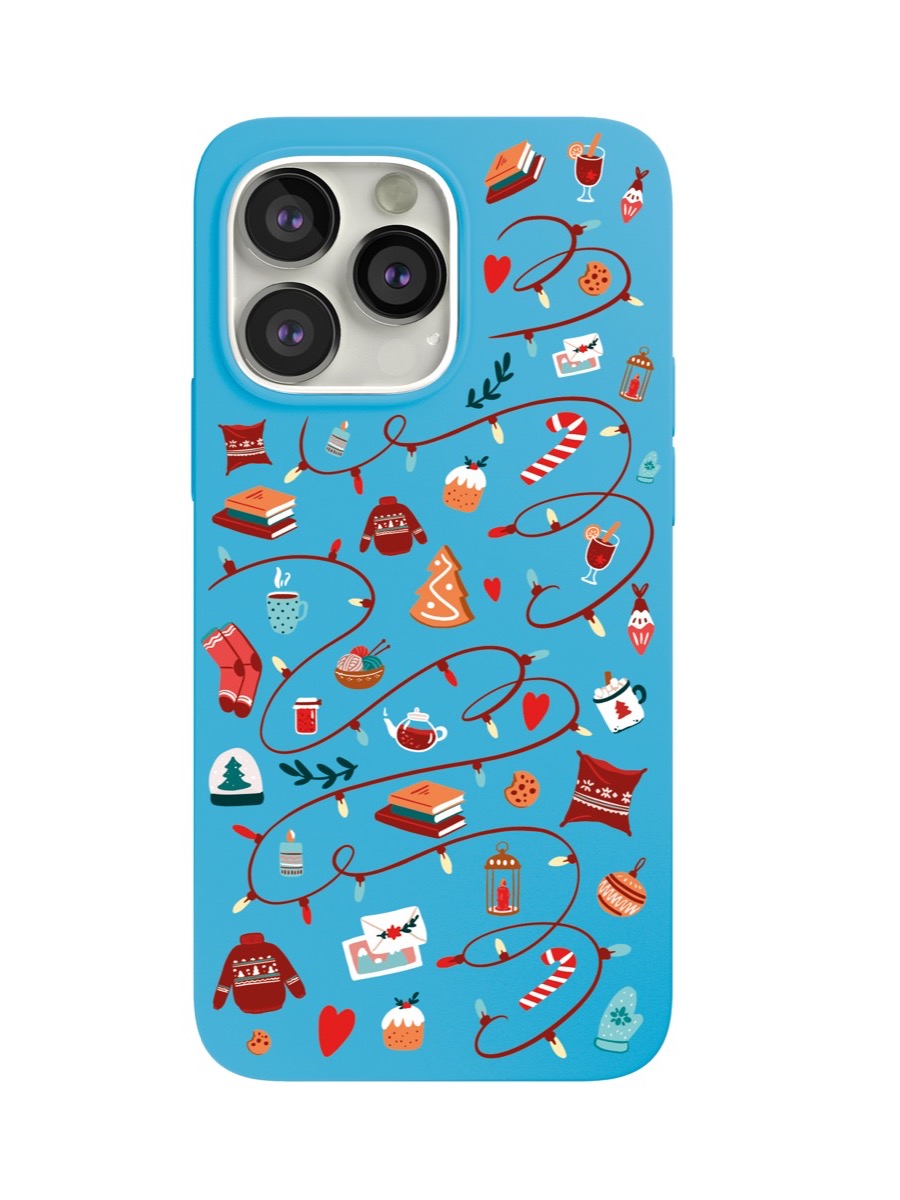 Чехол для смартфона iPhone 13 Pro, Art Collection, Winter, голубой