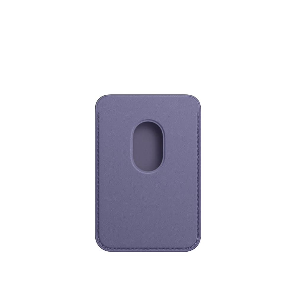 Фото — Кожаный чехол-бумажник MagSafe для iPhone, «сиреневая глициния»