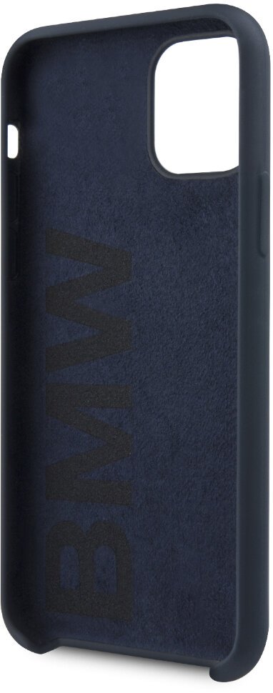 Фото — Чехол BMW Signature Liquid Silicone для iPhone 11 Pro Max, синий