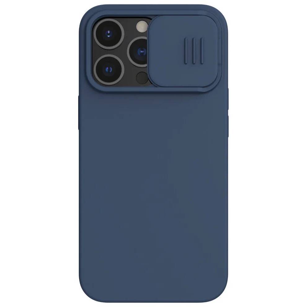 Фото — Чехол для смартфона Nillkin для iPhone 13 Pro Max CamShield Silky Magnetic Silicone, синий