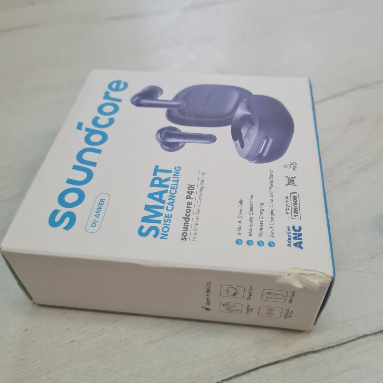 Фото — Беспроводные наушники Anker SoundCore P40i, синий (уценка)