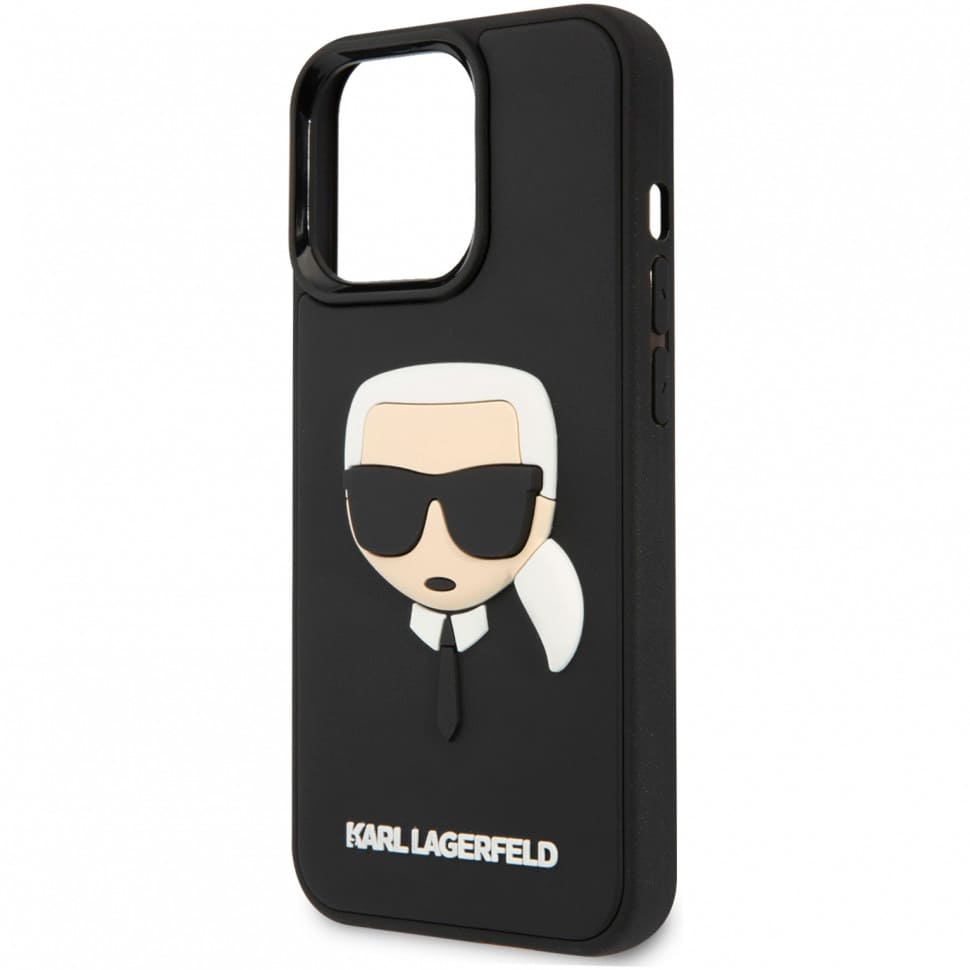 Фото — Чехол для смартфона Karl Lagerfeld 3D Rubber Head iPhone 14 Pro Max, черный