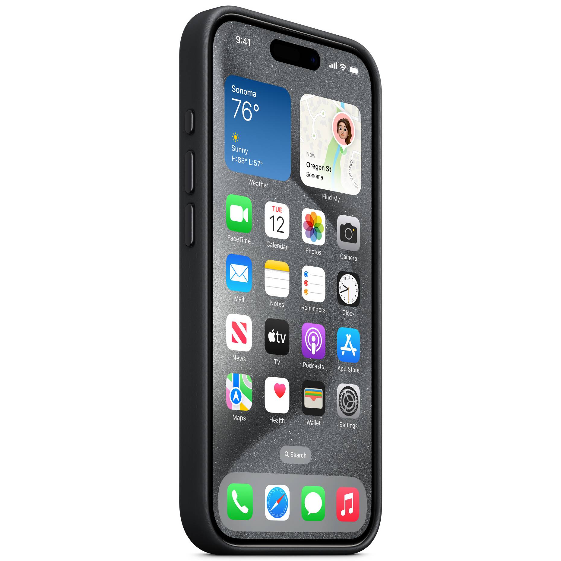 Фото — Чехол для смартфона iPhone 15 Pro FineWoven Case with MagSafe, Black