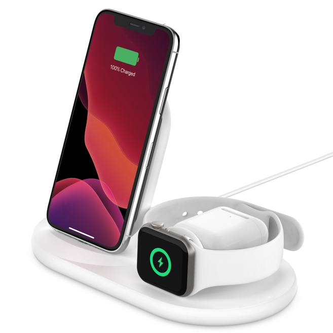 Фото — Зарядное устройство Belkin BoostCharge Wireless Charger for Apple Devices, белый