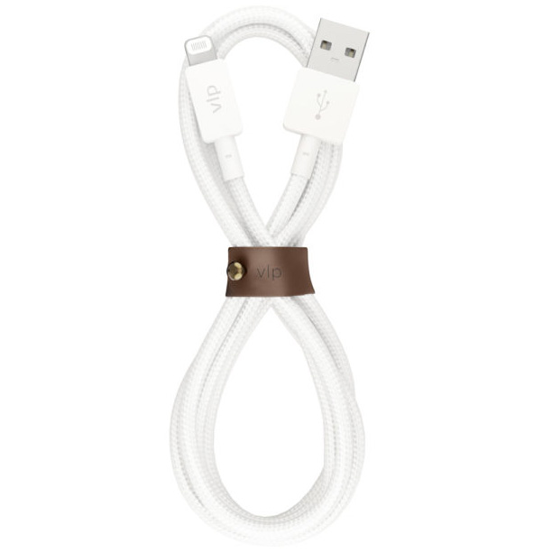 Кабель "vlp" Nylon Cable USB A -Lightning MFI, 1.2м, белый