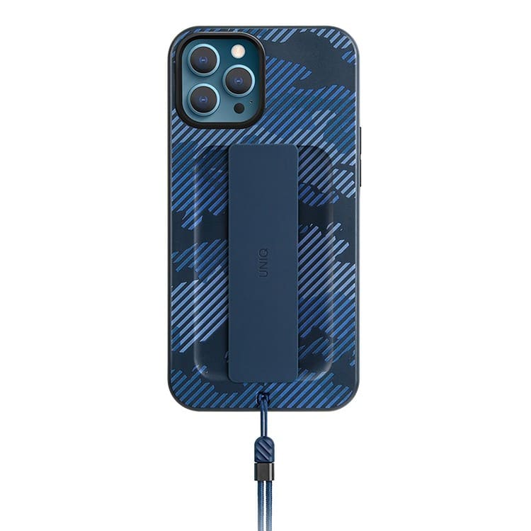 Фото — Чехол для смартфона Uniq для iPhone 12 Pro Max HELDRO + Band DE Anti-microbial, синий