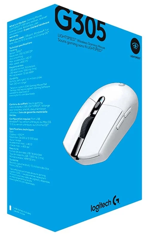 Фото — Мышь Logitech G305 Wireless, белый