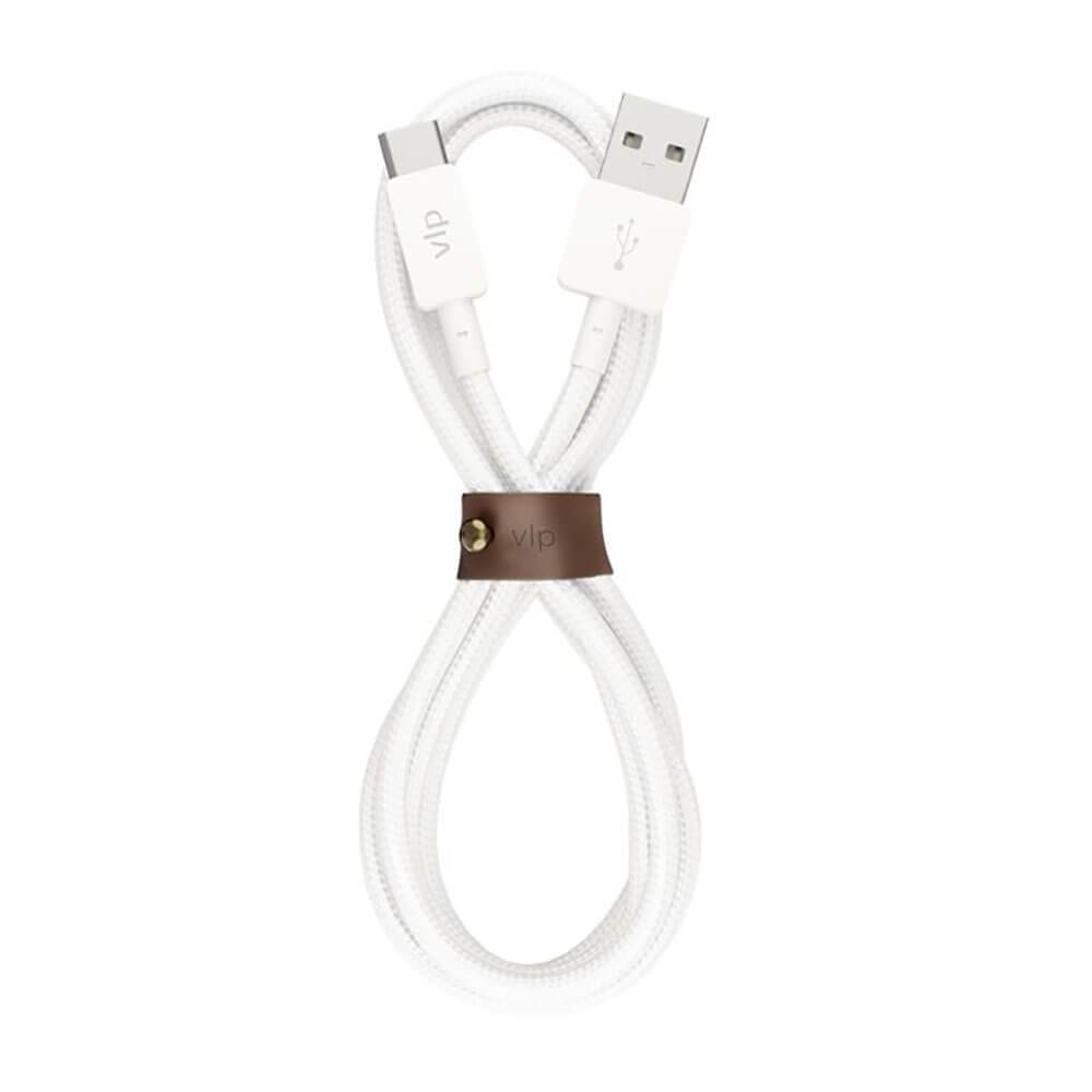 Фото — Кабель "vlp" Nylon Cable USB A - USB C, 1.2м, белый