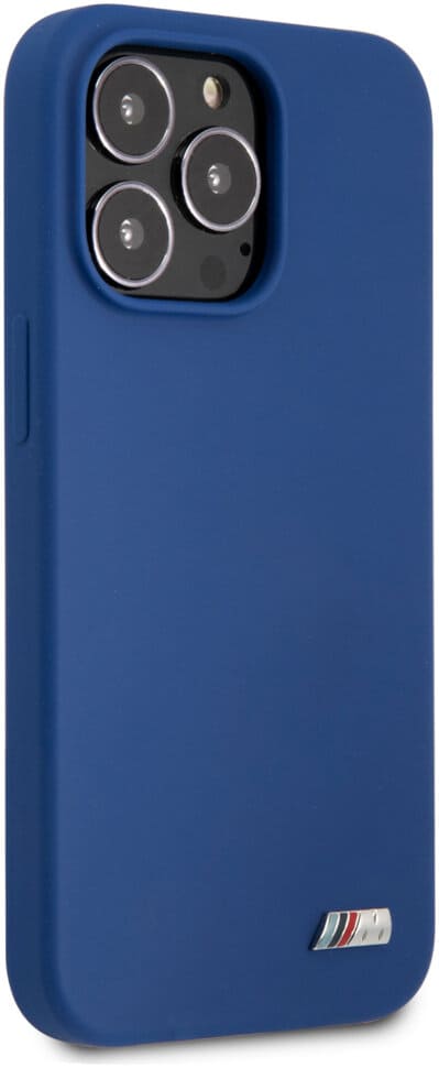 Фото — Чехол для смартфона BMW M-Collection Liquid Silicone metal logo для iPhone 13 Pro, синий