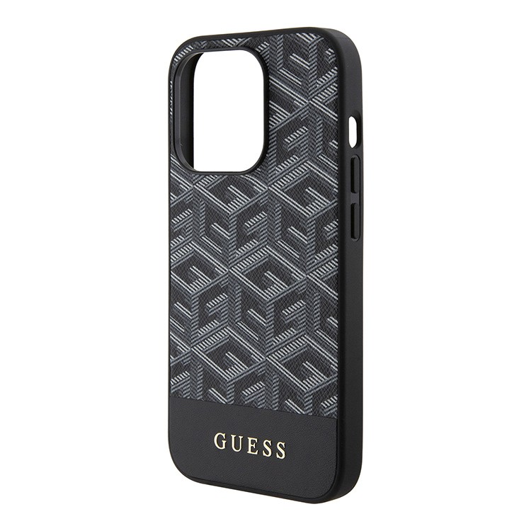 Фото — Чехол для смартфона Guess для iPhone 15 Pro Max PU G CUBE Hard Black (MagSafe), черный