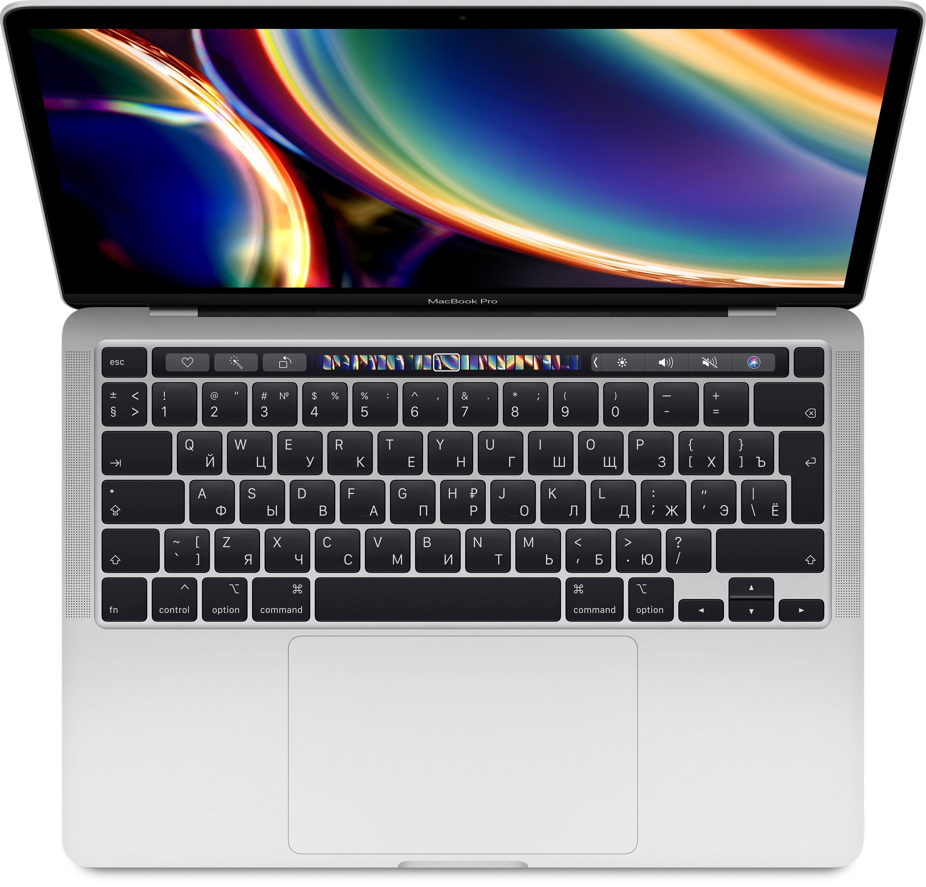 Фото — Apple MacBook Pro 13" QC i5 2 ГГц, 16 ГБ, 512 ГБ SSD, Iris Plus, Touch Bar, серебристый