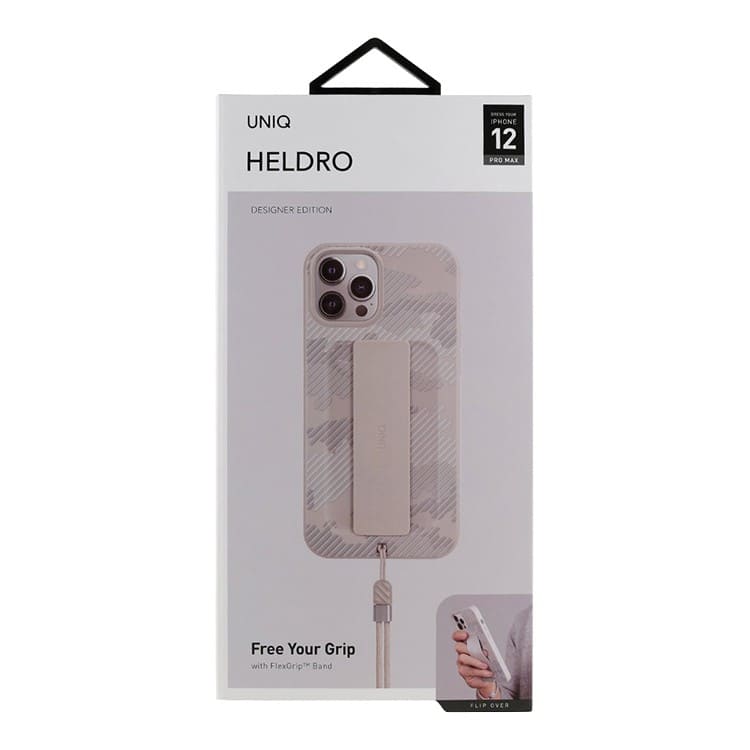 Чехол Uniq для iPhone 12 Pro Max HELDRO + Band DE Anti-microbial, бежевый